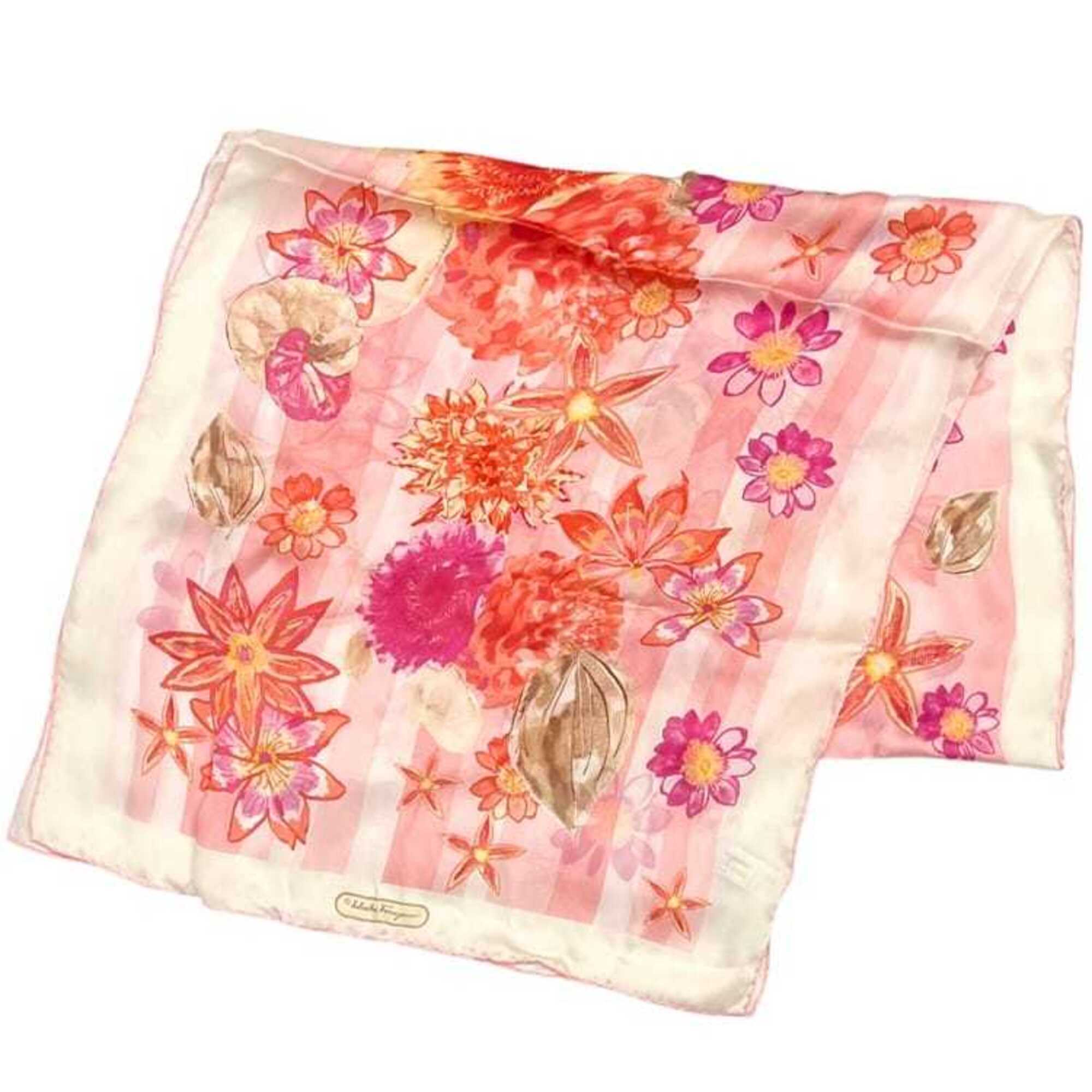 Salvatore Ferragamo Stole Ec25232 Pink 32 523305 0604877 8 Unused 100 Silk